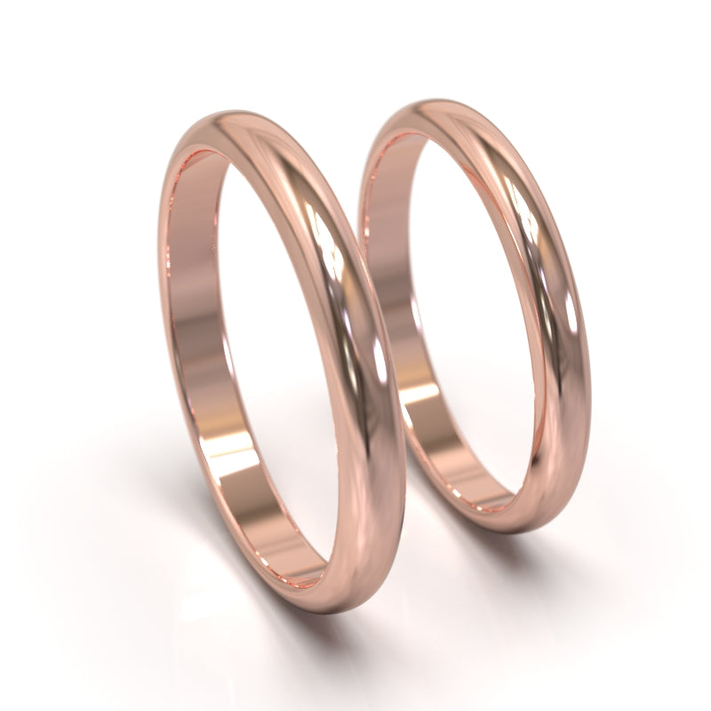 Argollas de Matrimonio de 2.5mm y 3mm