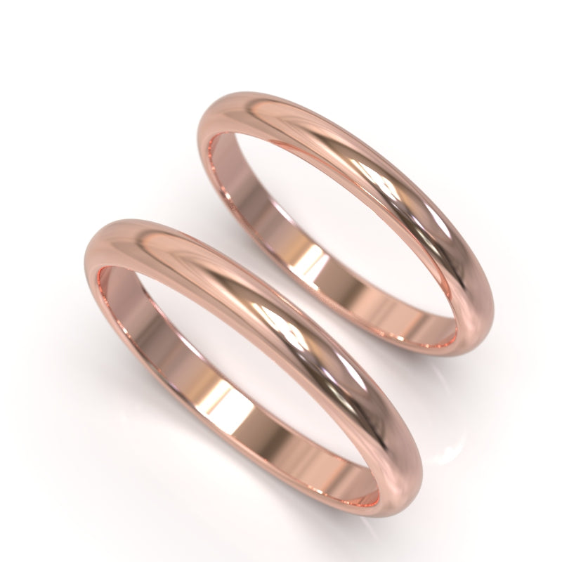 Argollas de Matrimonio de 2.5mm y 3mm