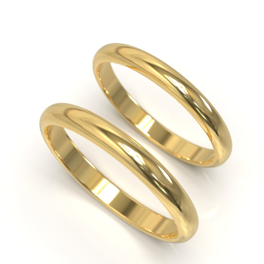 Argollas de Matrimonio de 2.5mm y 3mm
