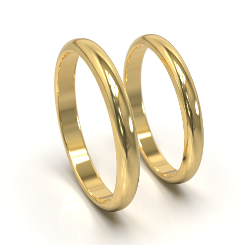 Argollas de Matrimonio de 2.5mm y 3mm