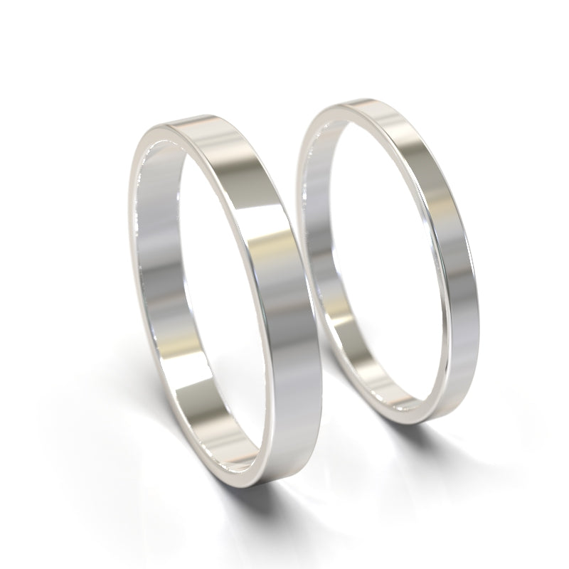 Argollas de matrimonio de 2mm y 3mm