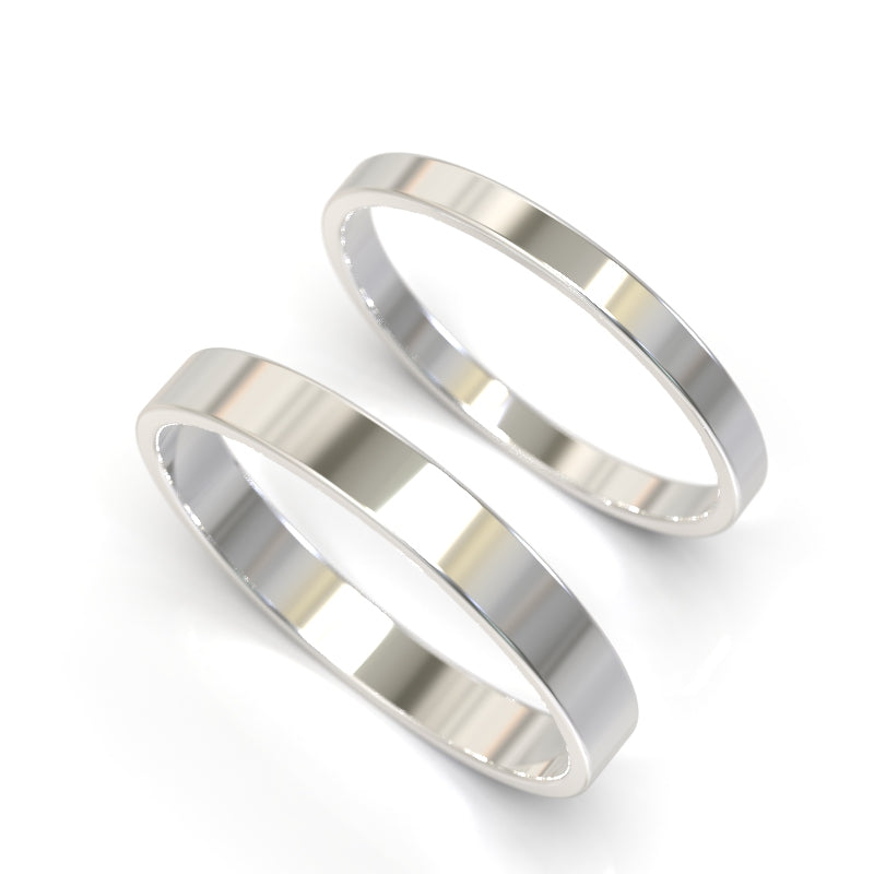 Argollas de matrimonio de 2mm y 3mm