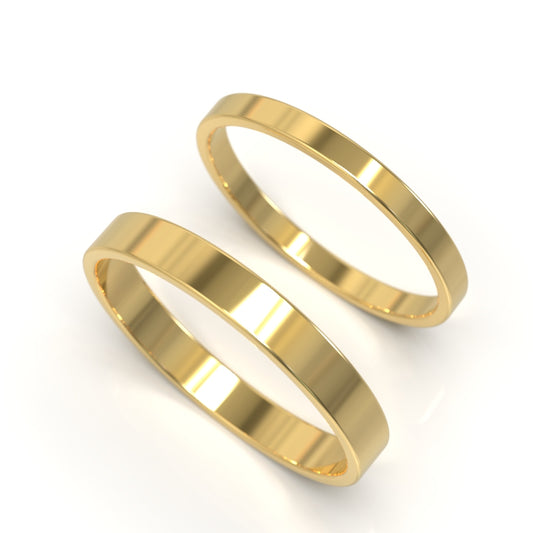 Argollas de matrimonio de 2mm y 3mm
