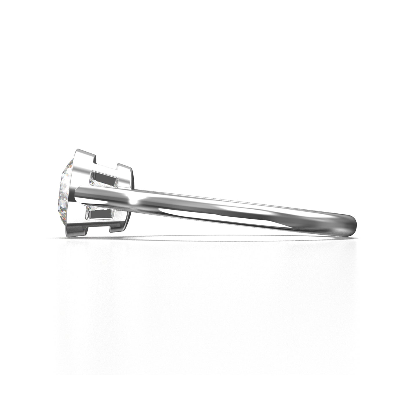 Anillo de Compromiso con Diamante en bisel