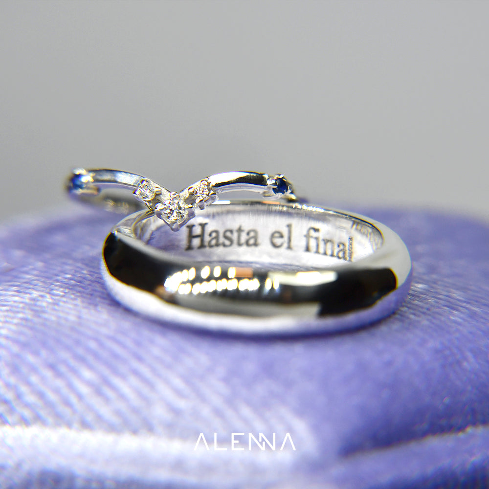 Argollas de Matrimonio con Diamantes y Zafiros