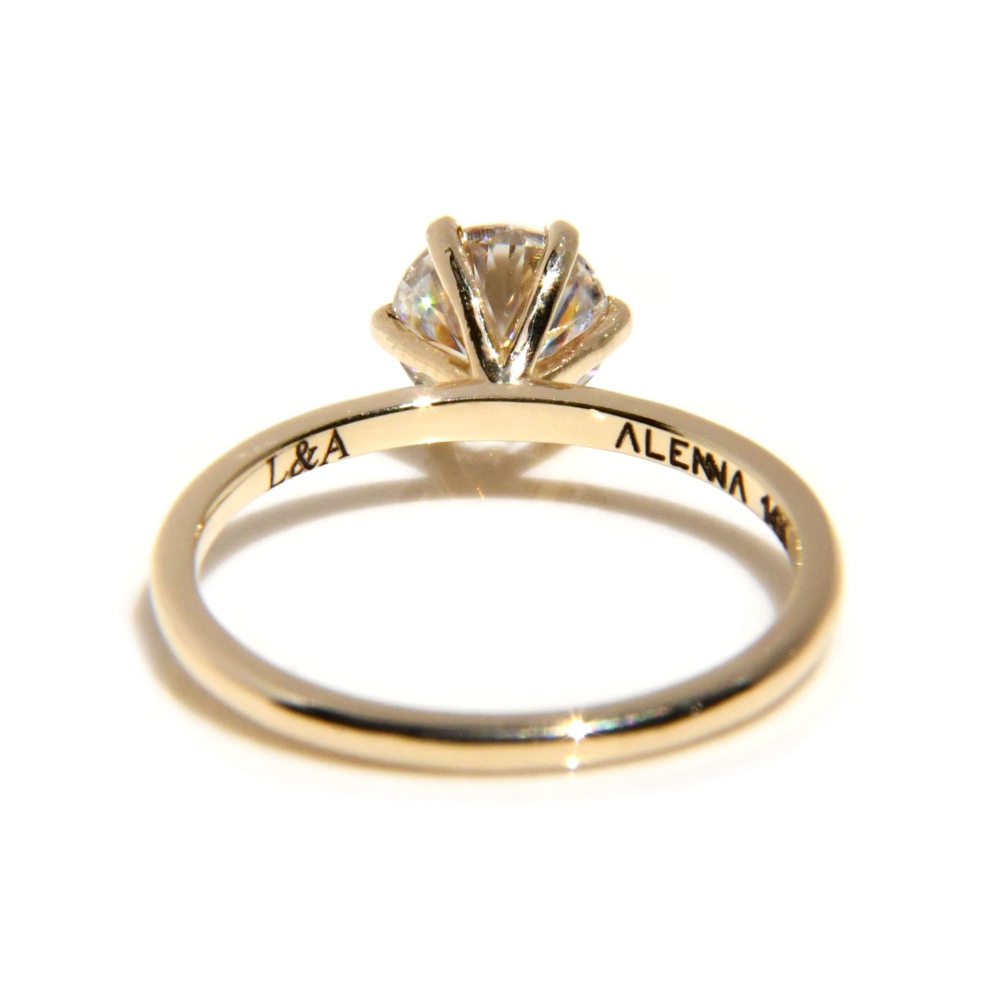Anillo de Compromiso con Moissanita 1Ct