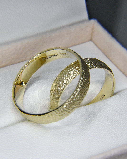 Argollas de Matrimonio de 5mm con textura