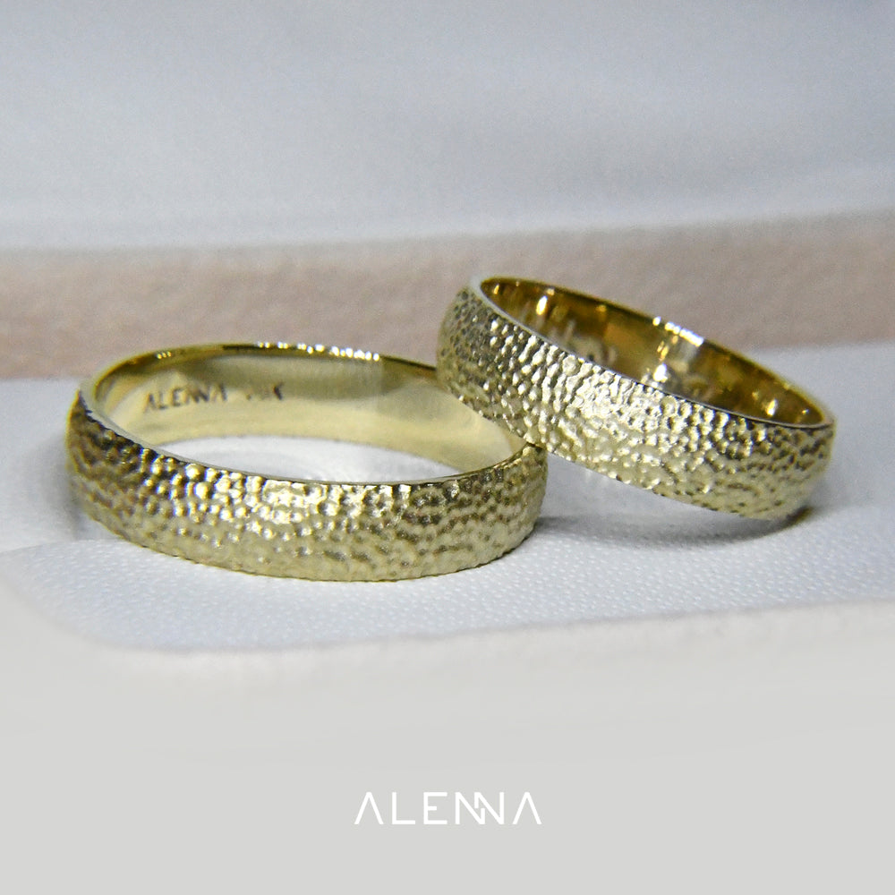 Argollas de Matrimonio de 5mm con textura