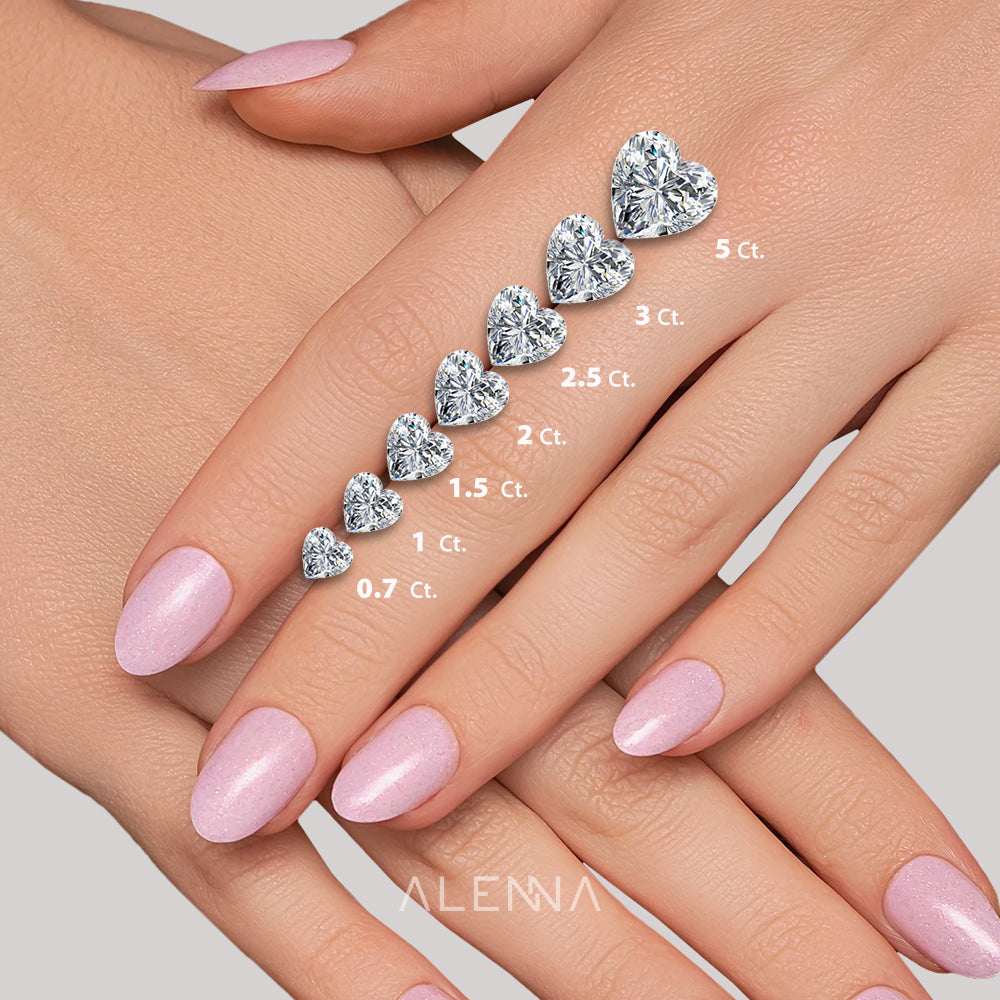 Anillo de Compromiso Asami con Diamante Corazón y Diamantes Redondos