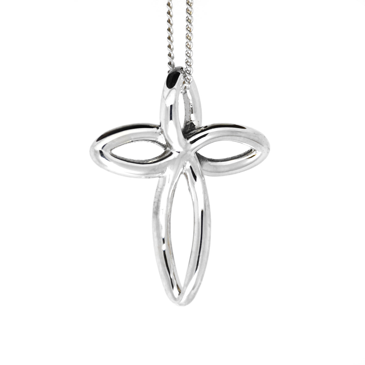 Dije de Cruz en Plata Fina