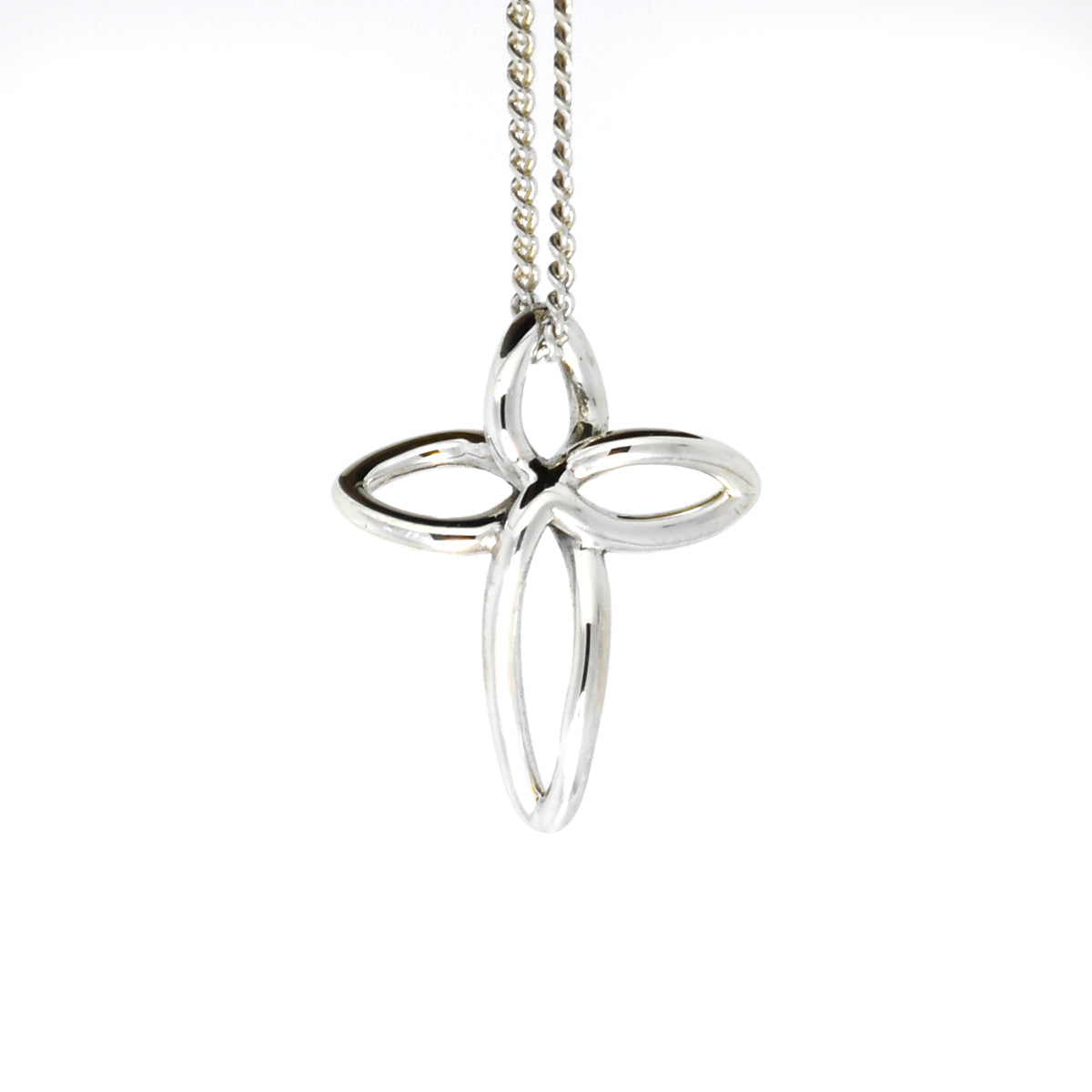 Dije de Cruz Mini en Plata Fina