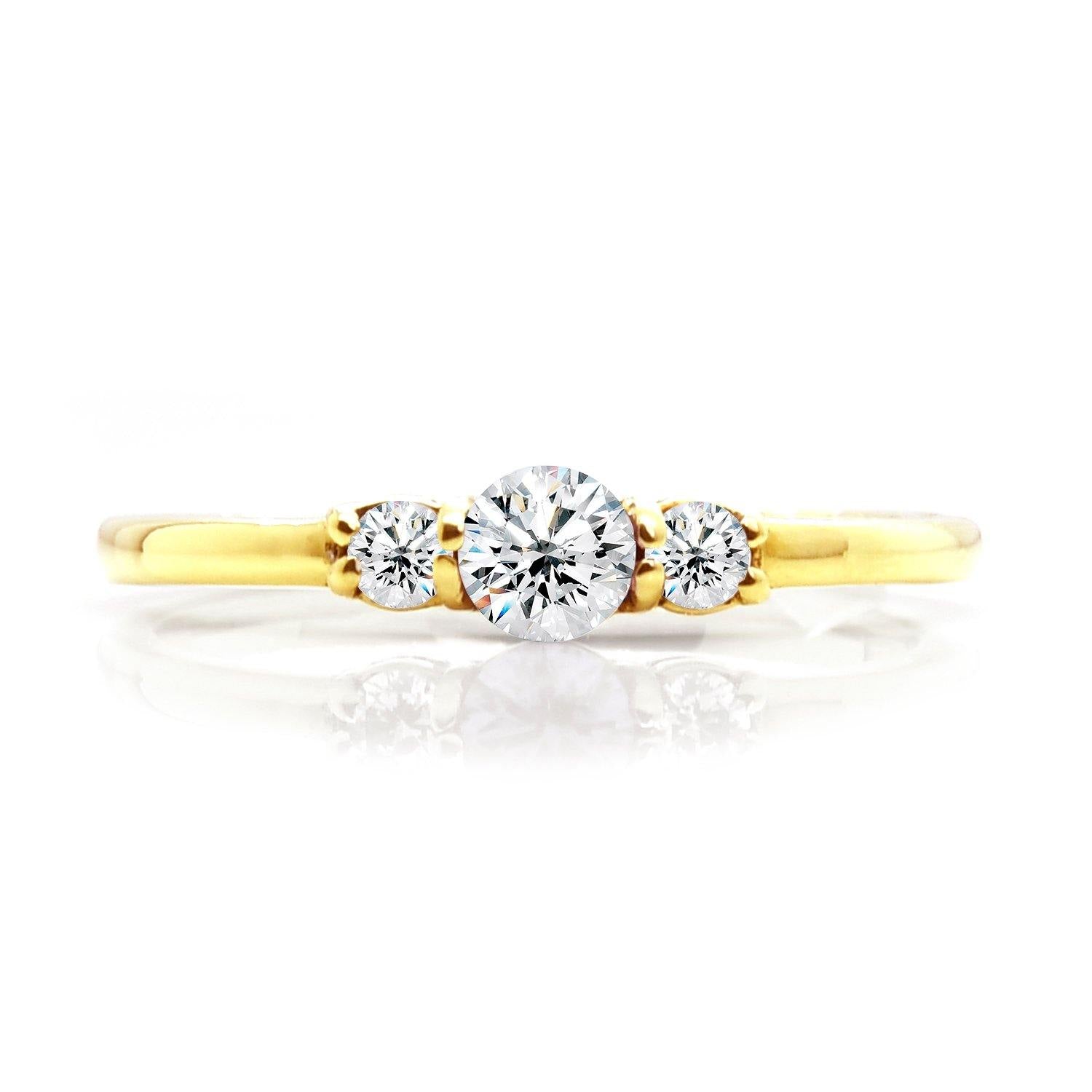 Anillo con Piedra Del Mes 14k / Piedra Personalizable - ALENNA JEWELS