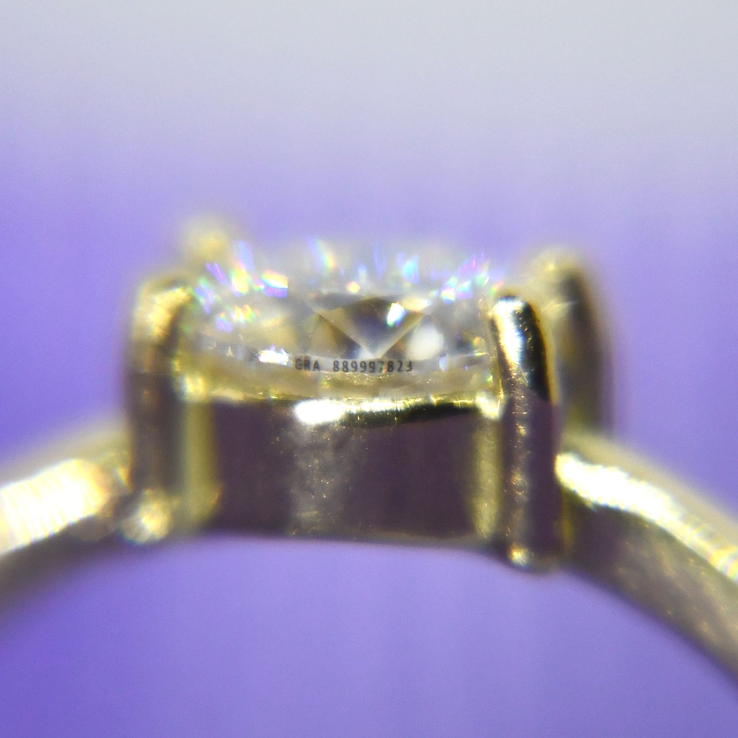 Anillo de Compromiso con Moissanita .50Cts