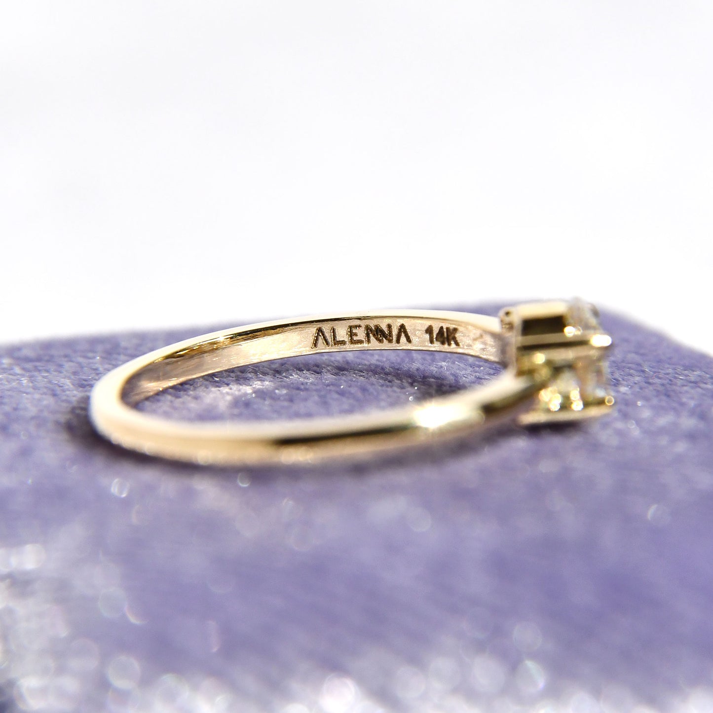 Anillo de Compromiso con Moissanita .50Cts