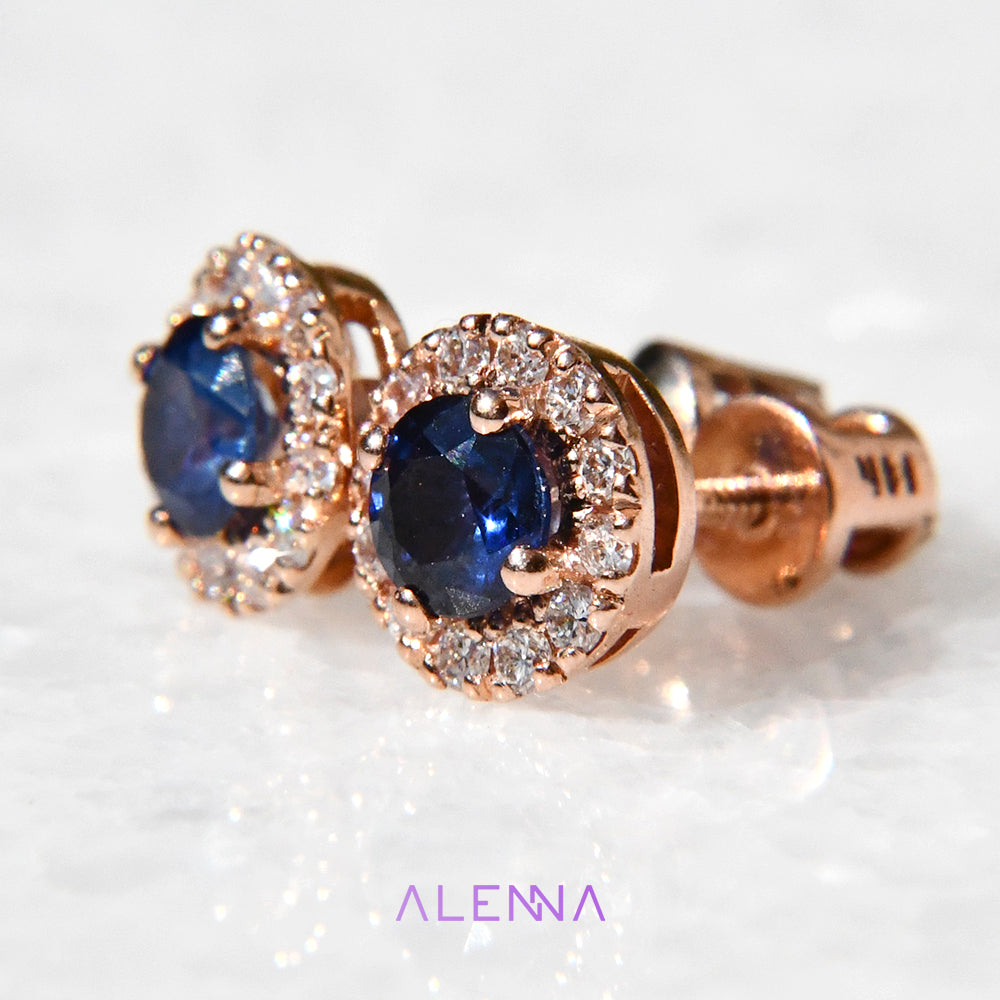 Aretes con Zafiros y Diamantes