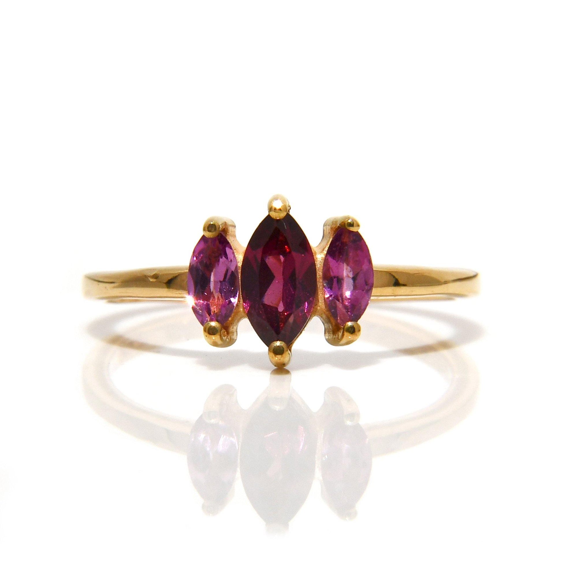 Anillo Selendis Amatistas y Rodolita / Mes de Febrero - ALENNA JEWELS