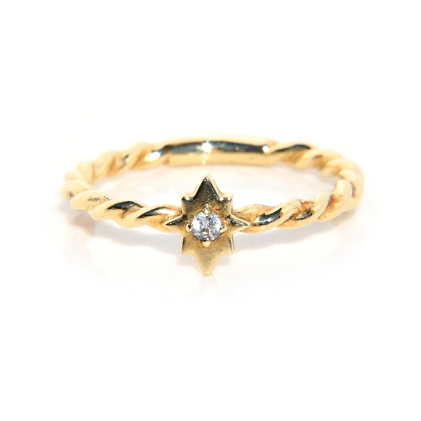 Anillo Estrella del Norte con Diamante