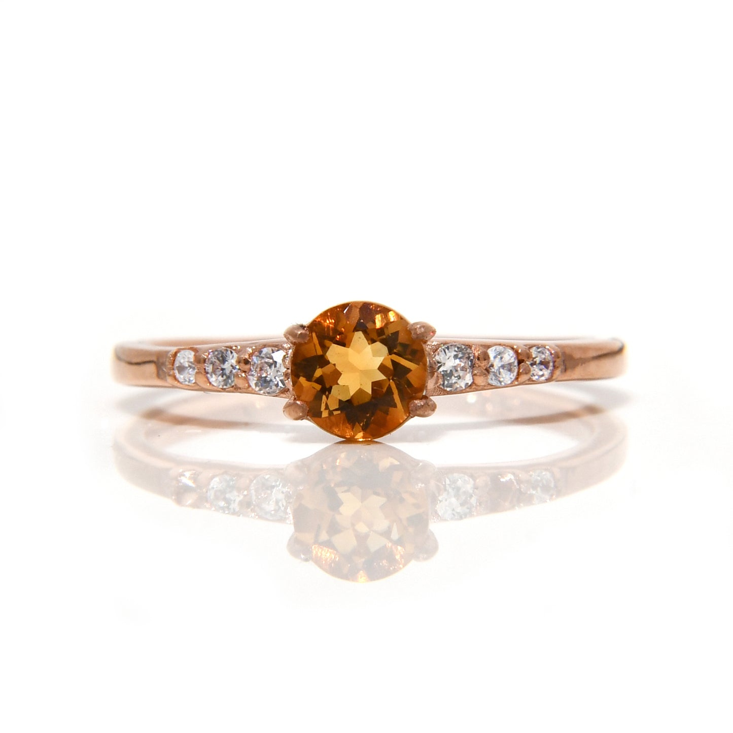 Anillo Helena Citrino y Diamantes / Mes de Noviembre