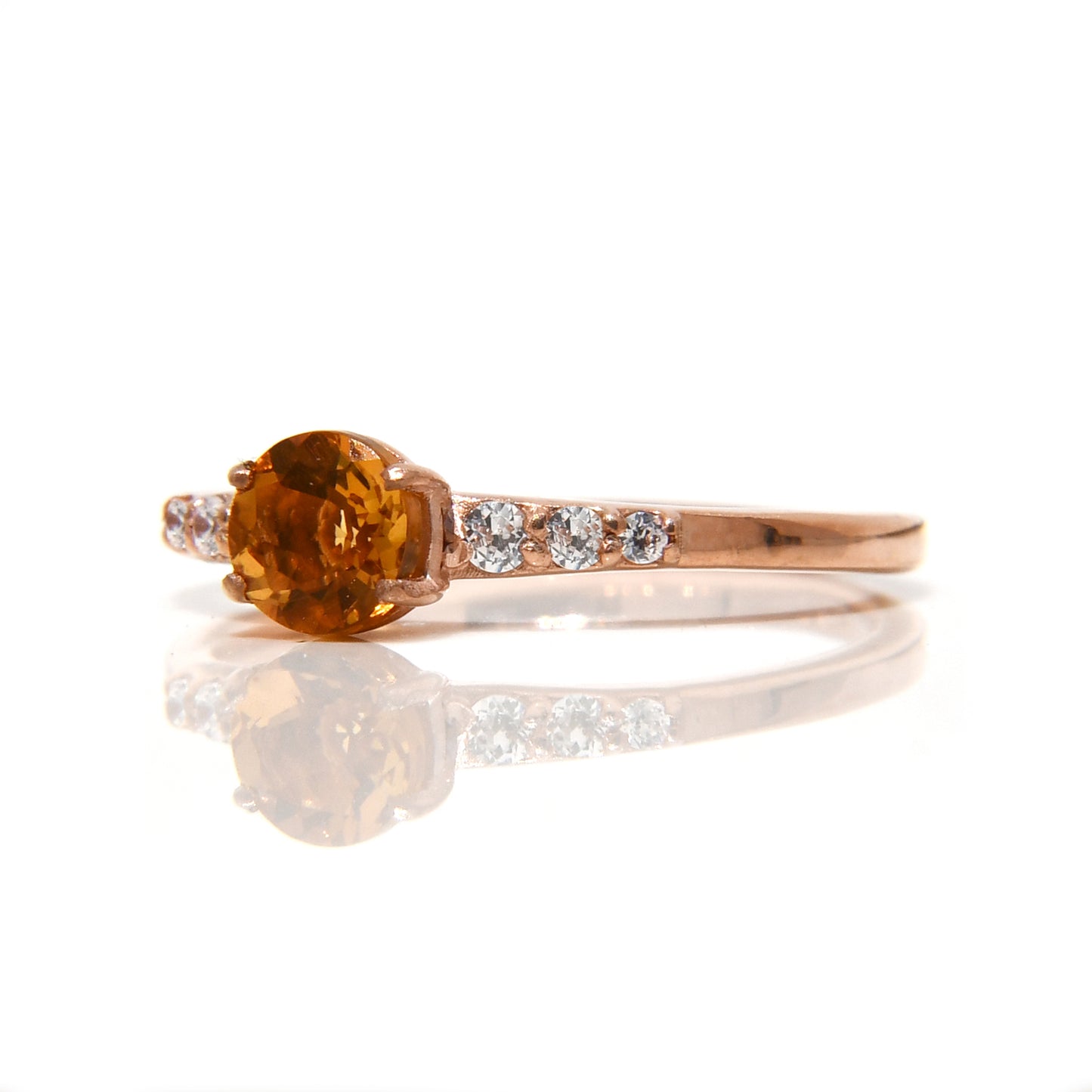 Anillo Helena Citrino y Diamantes / Mes de Noviembre