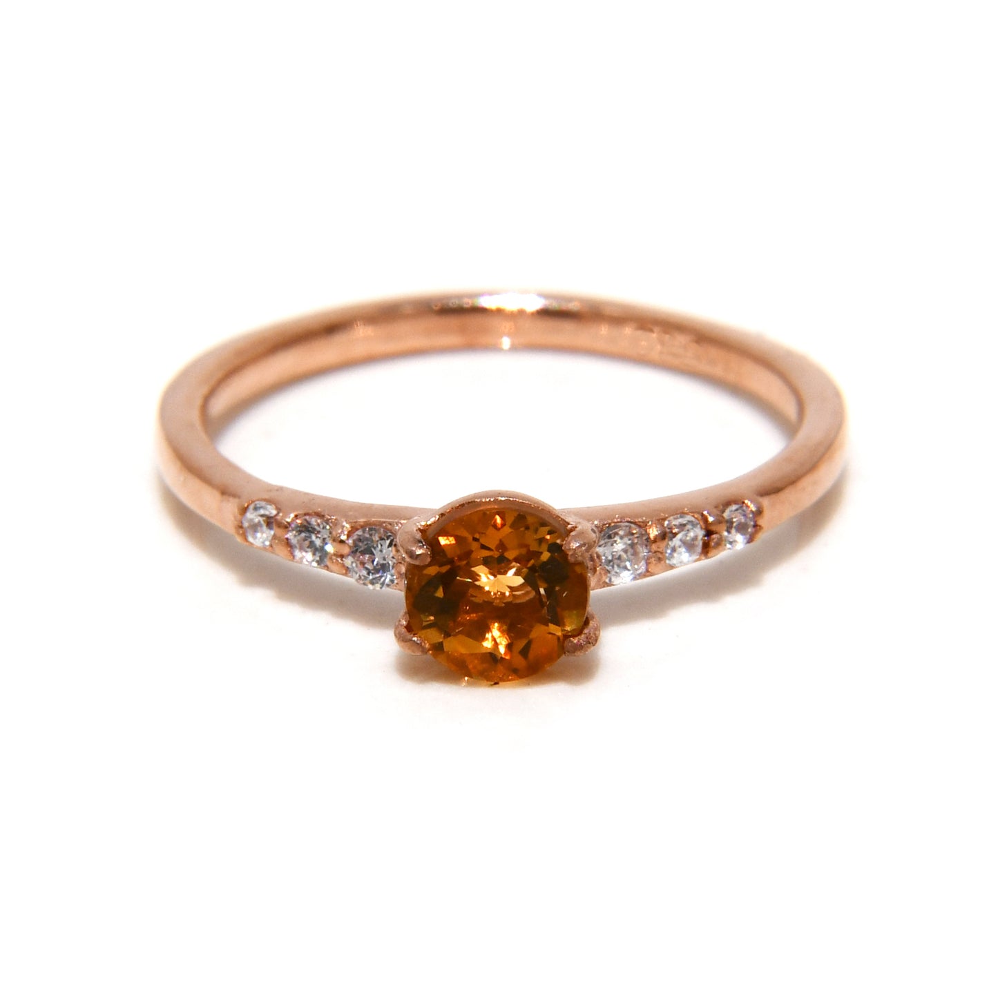 Anillo Helena Citrino y Diamantes / Mes de Noviembre