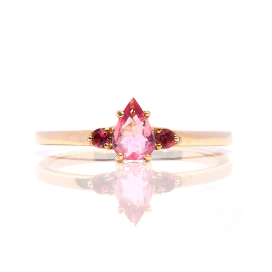 Anillo con Turmalina  y Rubíes