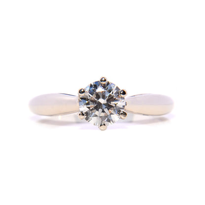 Anillo de Compromiso en Plata Fina con Moissanita 1ct