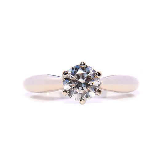 Anillo de Compromiso en Plata Fina con Moissanita 1ct