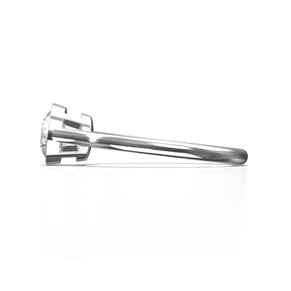 Anillo de Compromiso con Diamante en bisel
