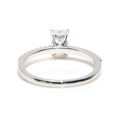 Anillo Arya con Moissanita Esmeralda 1Cts