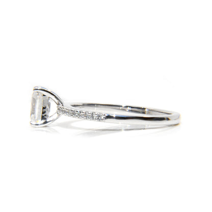 Anillo Arya con Moissanita Esmeralda 1Cts