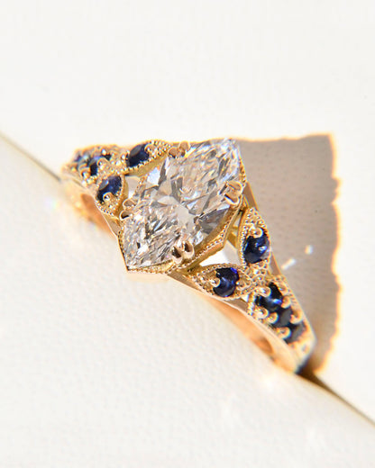 Anillo de Compromiso Rinn con Diamante Corte Marquise