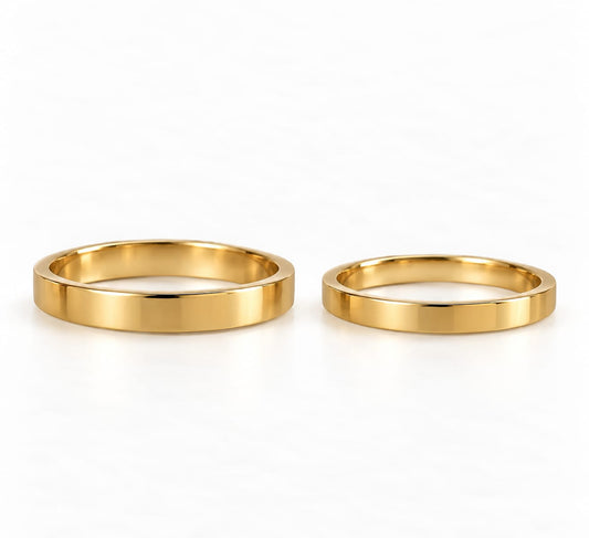 Argollas de matrimonio de 2mm y 3mm