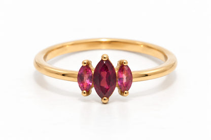 Anillo Selendis Amatistas y Rodolita / Mes de Febrero