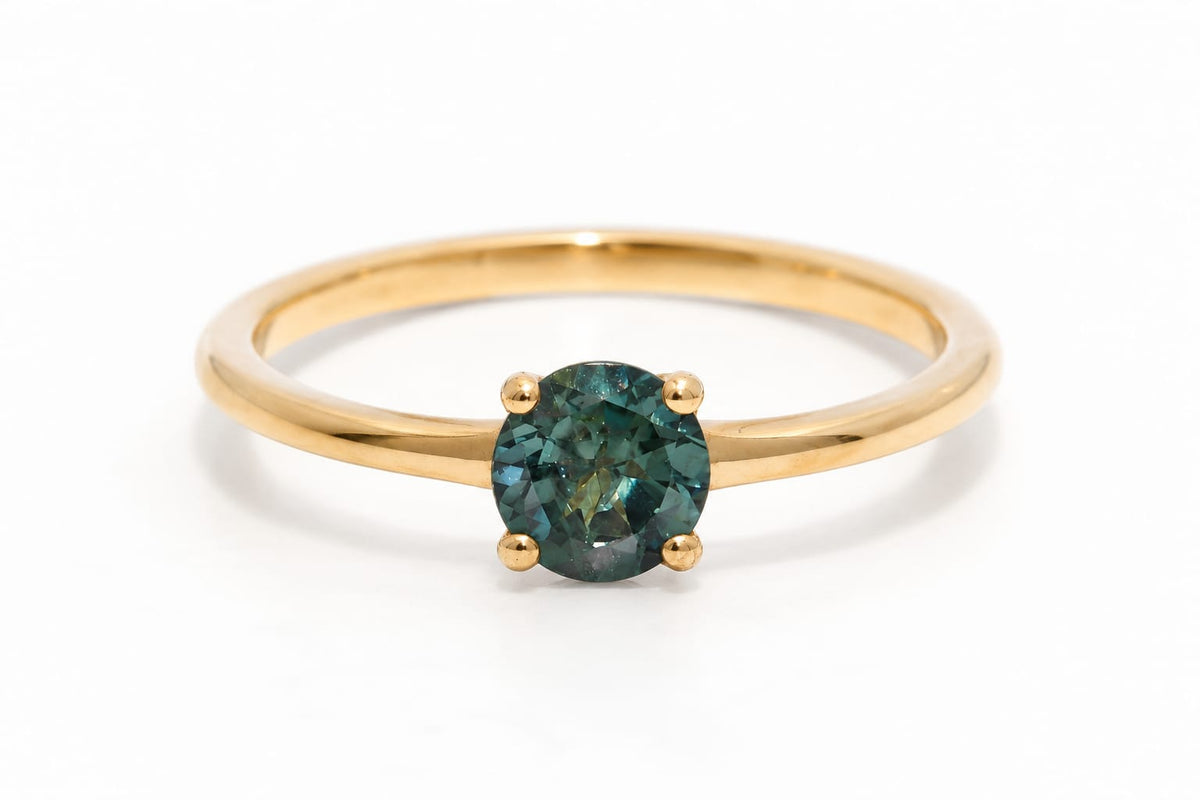 Anillo con Turmalina Verde / Mes de Octubre