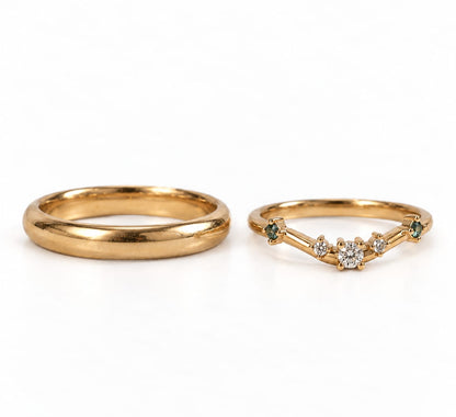 Argollas de Matrimonio con Diamantes y Zafiros