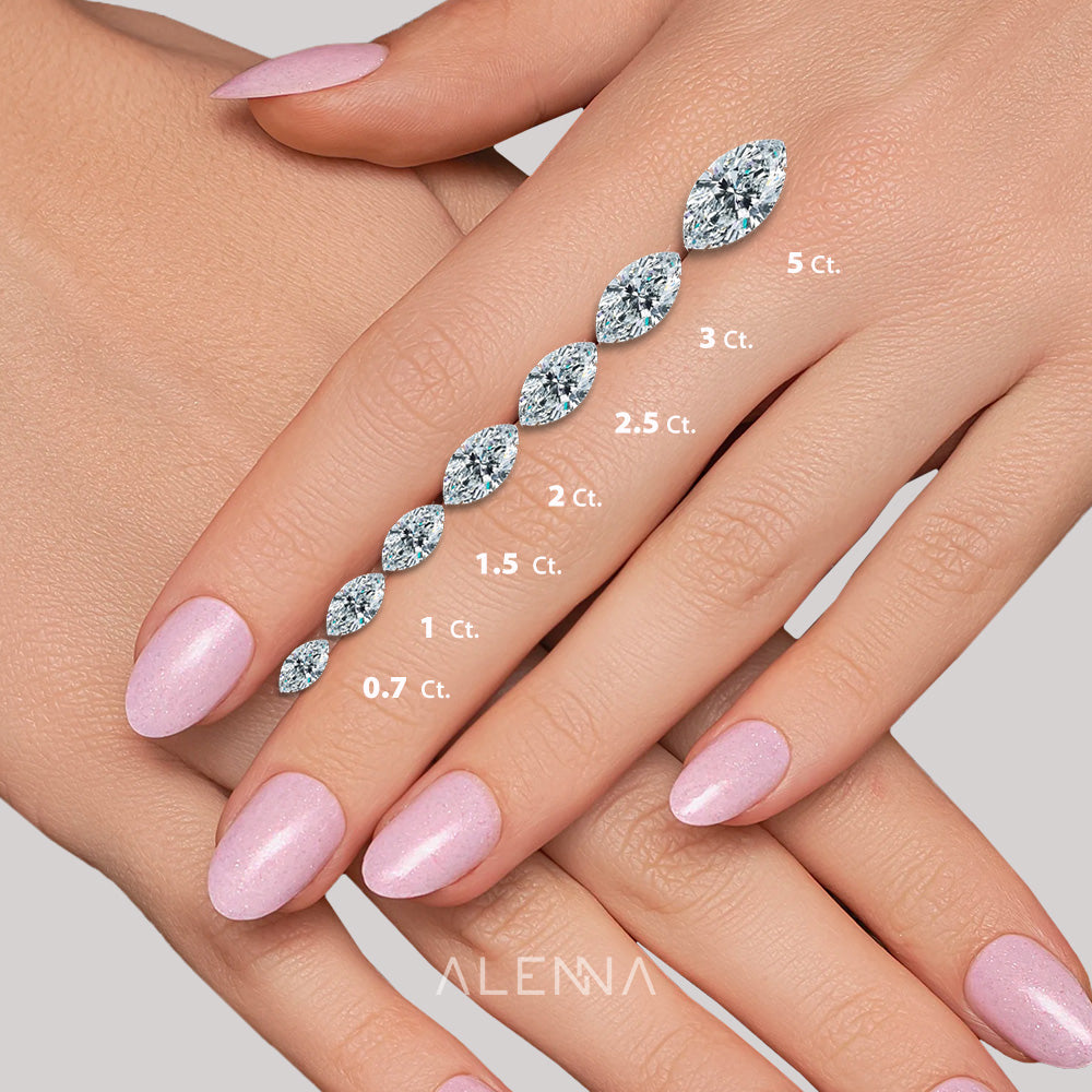 Anillo de Compromiso Nozomi con Diamante Corte Marquise