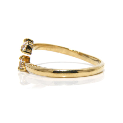 Anillo Espiral con Diamantes / Gema Mes de Abril
