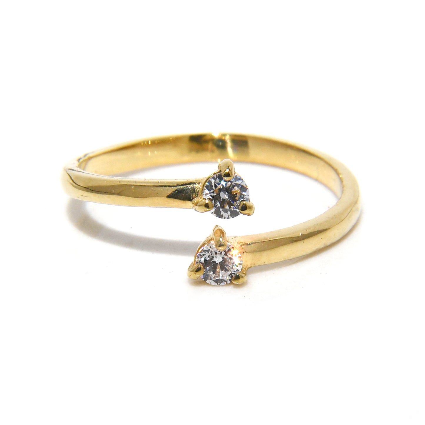 Anillo Espiral con Diamantes / Gema Mes de Abril
