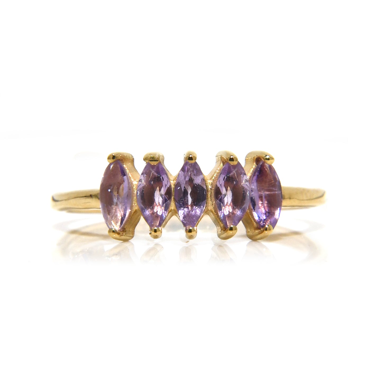 Anillo con Amatistas corte Marquise / Gema Mes de Febrero