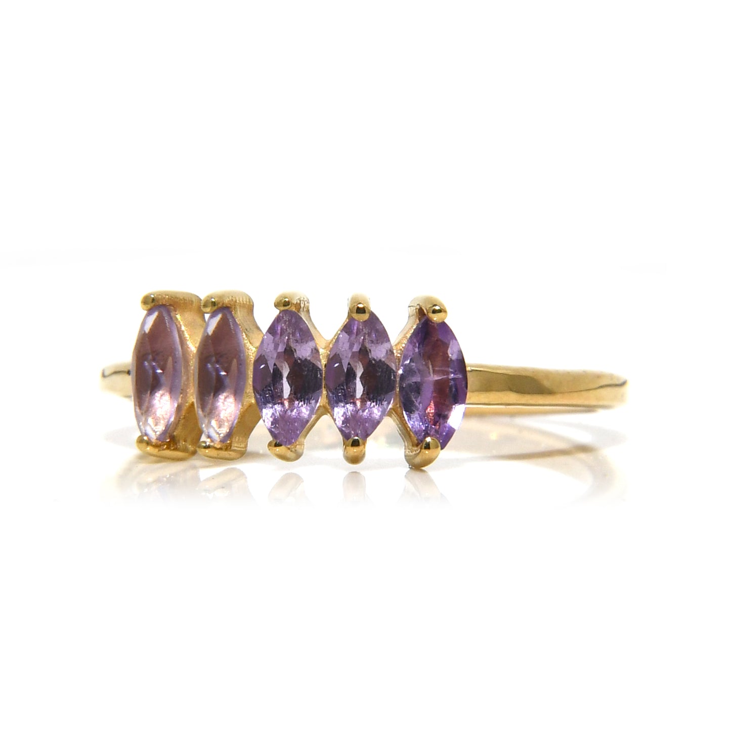 Anillo con Amatistas corte Marquise / Gema Mes de Febrero