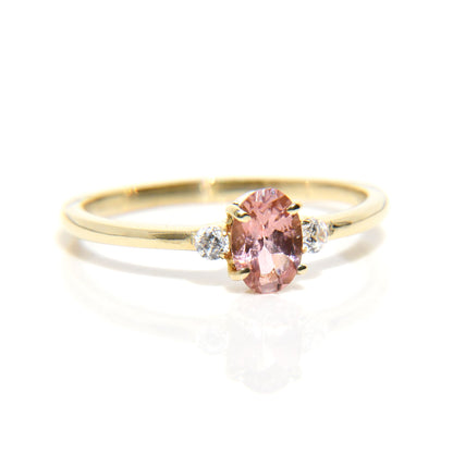 Anillo de Compromiso con Turmalina y Diamantes