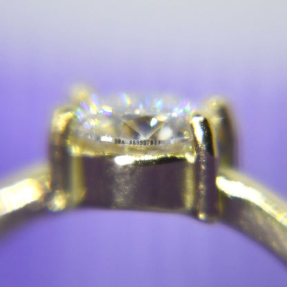 Anillo de Compromiso con Moissanita .50Cts