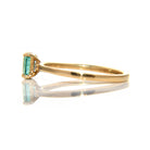 Anillo Aleida con Esmeralda y Diamantes / Gema Mes de Mayo - ALENNA JEWELS