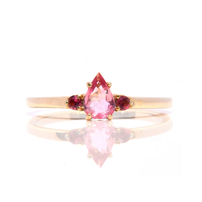 Anillo con Turmalina  y Rubíes